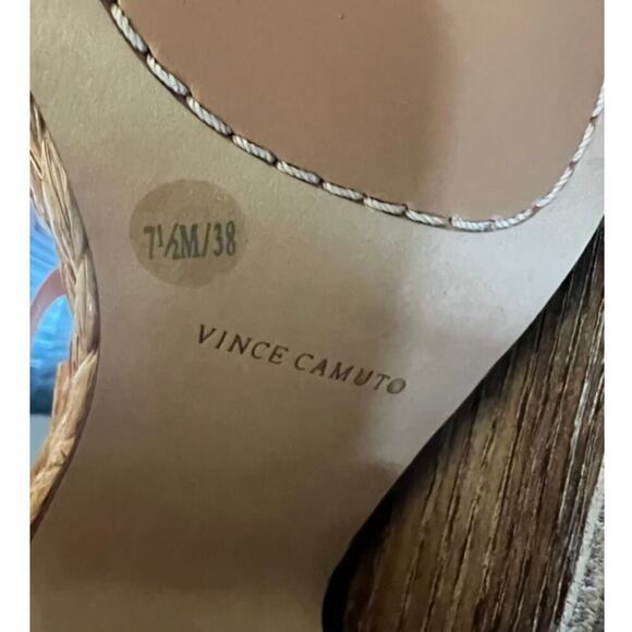 Vince Camuto Ranneli Leather Heeled Sandals in Mango - Picture 10 of 10